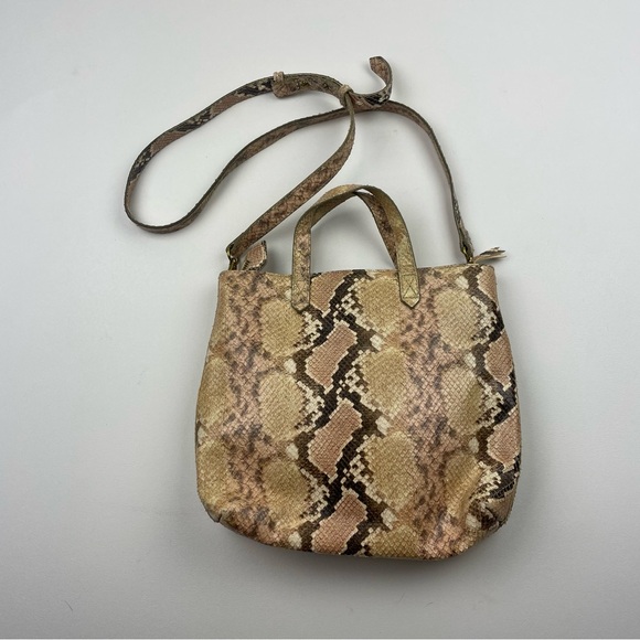 Madewell Snakeskin Zip-Top Transport Leather Crossbody - Picture 3 of 10